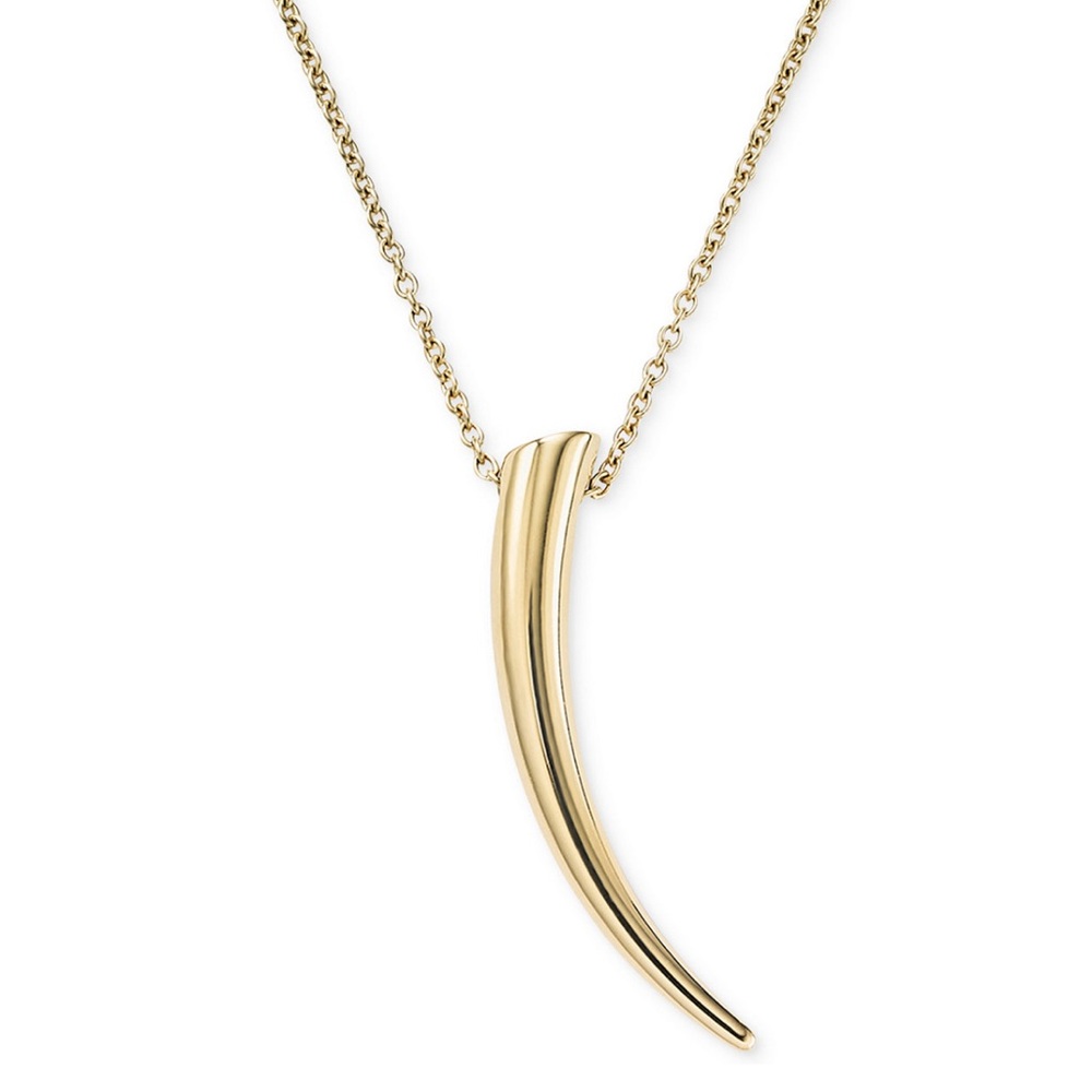 Michael Kors Long Horn Pendant Necklace